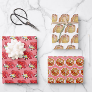 Feuille De Papier Cadeau Maine Lobster Newberg Bisque Dîner de fruits de me