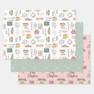 Feuille De Papier Cadeau Maison Chauffage des articles de la maison emballa