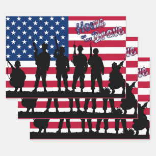 Feuille De Papier Cadeau Maison des courageux