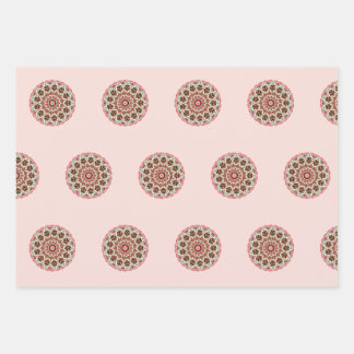 Feuille De Papier Cadeau Maison en pain d'épices art populaire scandinave m