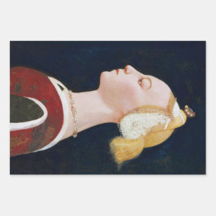 Feuille De Papier Cadeau Maître de la Nativité Castello Portrait d'une dame