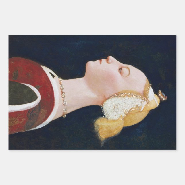 Feuille De Papier Cadeau Maître de la Nativité Castello Portrait d'une dame (Devant)