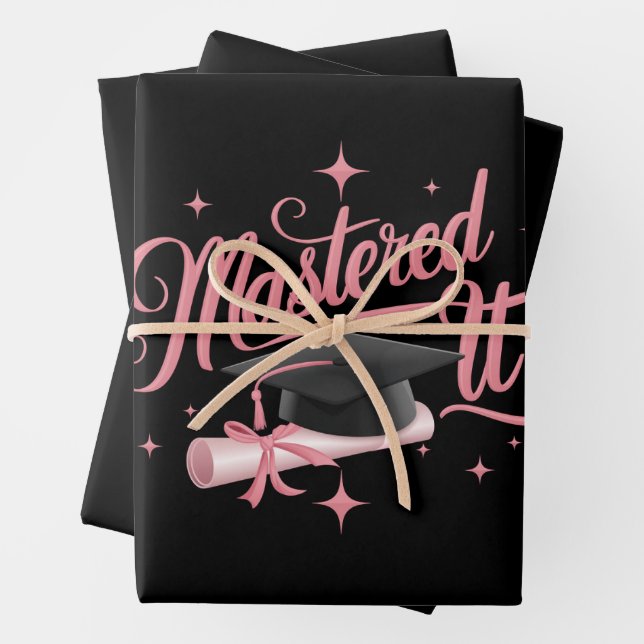 Feuille De Papier Cadeau Maîtrise Il Maîtrise Diplômé MBA (En situation)