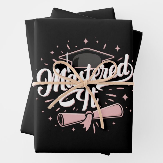 Feuille De Papier Cadeau Maîtrise Il Maîtrise Diplômé MBA (En situation)