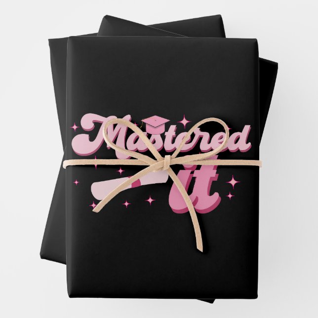 Feuille De Papier Cadeau Maîtrise Il Maîtrise Diplômé MBA (En situation)