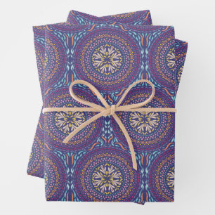Feuille De Papier Cadeau Mandala Purple Design