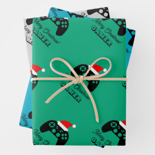 Feuille De Papier Cadeau Manette de jeu pour joueur cadeau de Noël personna