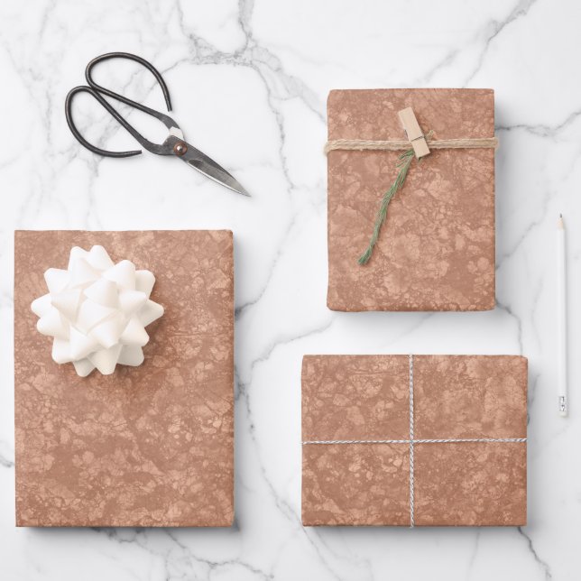 Feuille De Papier Cadeau Marbre beige Terrazzo Texture (Recto)