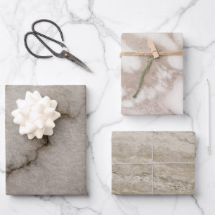 Feuille De Papier Cadeau Marbre chic Pierre pastelgrey luxe moderne