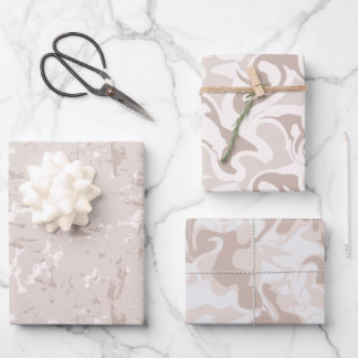 Feuille De Papier Cadeau Marbre moderne couleur neutre
