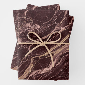 Feuille De Papier Cadeau Marbre ton vin esthétique moderne raffiné