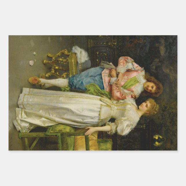 Feuille De Papier Cadeau Mari et femme mariée (Mariage et mariage) (Devant)