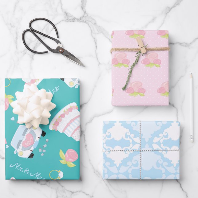 Feuille De Papier Cadeau Mariage (Recto)