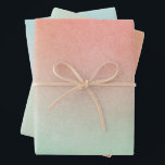 Feuille De Papier Cadeau Mariage à la menthe orange<br><div class="desc">Mariage ou Fête des mariées de menthe de pêche orange</div>