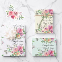 Mariage Ajouter Noms Floral Aquarelle 3 Joli