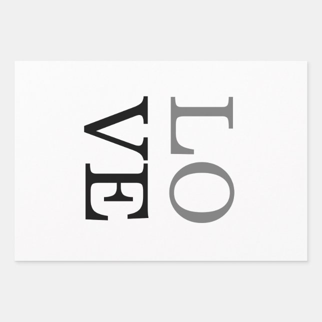 Feuille De Papier Cadeau Mariage Amour Script Noir Gris  (Devant)