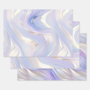 Feuille De Papier Cadeau Mariage de verre doré Lavender