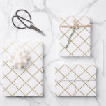 Feuille De Papier Cadeau Mariage Motif Abstrait géométrique classique Gold<br><div class="desc">Un cadeau mariage dans un motif abstrait géométrique faux or fait une présentation géniale. Idéal pour les jeunes mariés,  les douches nuptiales,  les wedding showers,  les nouvelles maisons,  les douches fiançailles,  et plus encore.</div>