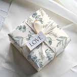 Feuille De Papier Cadeau Mariage Motif chic Dusty Blue Eucalyptus<br><div class="desc">Il s'agit d'une jolie aquarelle inspirée de l'eucalyputus et du feuillage créé pour ces moments spéciaux. Idéal pour les mariages,  les anniversaires et plus encore.</div>