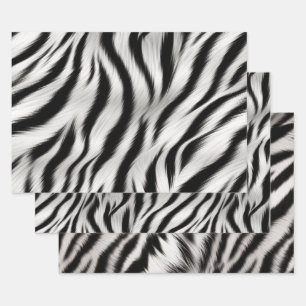 Feuille De Papier Cadeau Mariage Poster de animal Chic Zebra