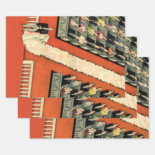 Feuille De Papier Cadeau Mariage vintage, Mariée Art Déco et mariée nouvell