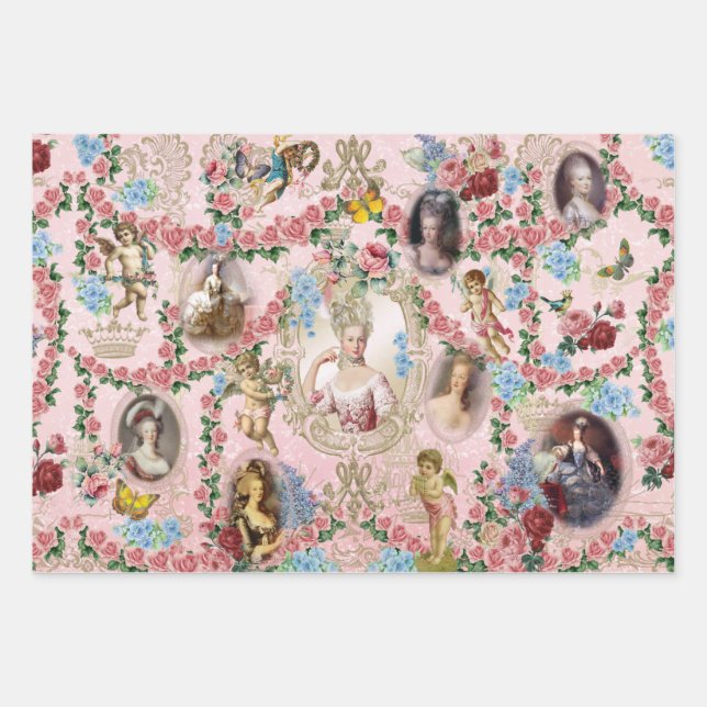 Feuille De Papier Cadeau Marie Antoinette  Rose of Versailles シートセット (Devant)