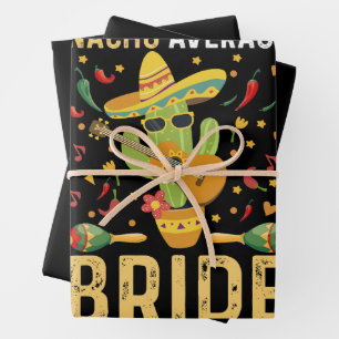 Feuille De Papier Cadeau Mariée pas moyenne Nacho Cinco De Mayo Mariage Mex