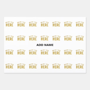 FEUILLE DE PAPIER CADEAU MARQUE BLANCHE MODERNE ET PERSONNALISABLE VÉRIFIÉE