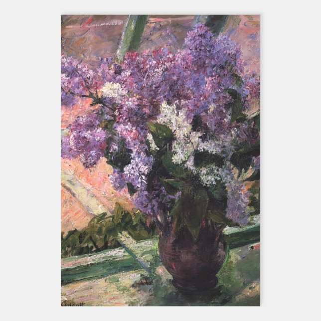 Feuille De Papier Cadeau Mary Cassatt - Lilacs dans une fenêtre (Créateur téléchargé)