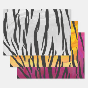 Feuille De Papier Cadeau Masque Visage Motif