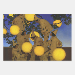 Feuille De Papier Cadeau Maxfield Parrish Les Porteurs de Lanternes 1908 Vi