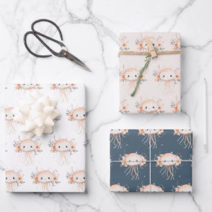 Feuille De Papier Cadeau Méduse mignonne