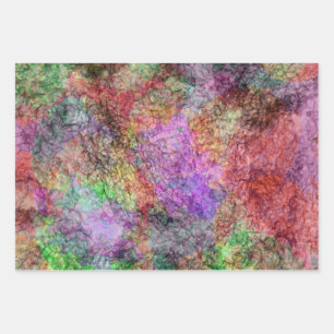 Feuille De Papier Cadeau Mélange Abstrait Assez de Couleurs Pastel Tourbill