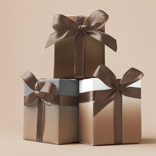 Feuille De Papier Cadeau Mélange blanc Brown gris et Brown clair