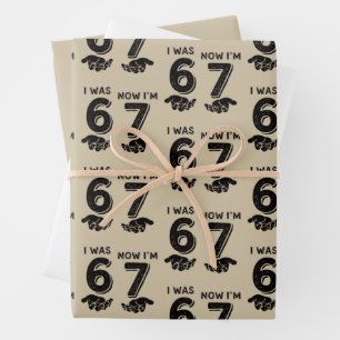 Feuille De Papier Cadeau Mème drôle d'anniversaire six sept 6 7 ans Bday