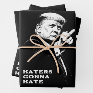 Feuille De Papier Cadeau Meme Drôle Trump Doigt d'Honneur 2026