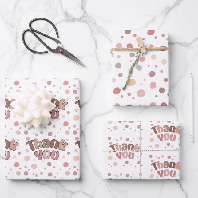 Feuille De Papier Cadeau Merci (Recto)