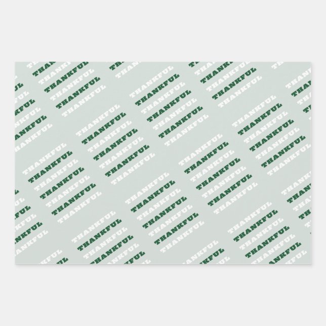 Feuille De Papier Cadeau Merci, Citation de gratitude, Vert (Devant)