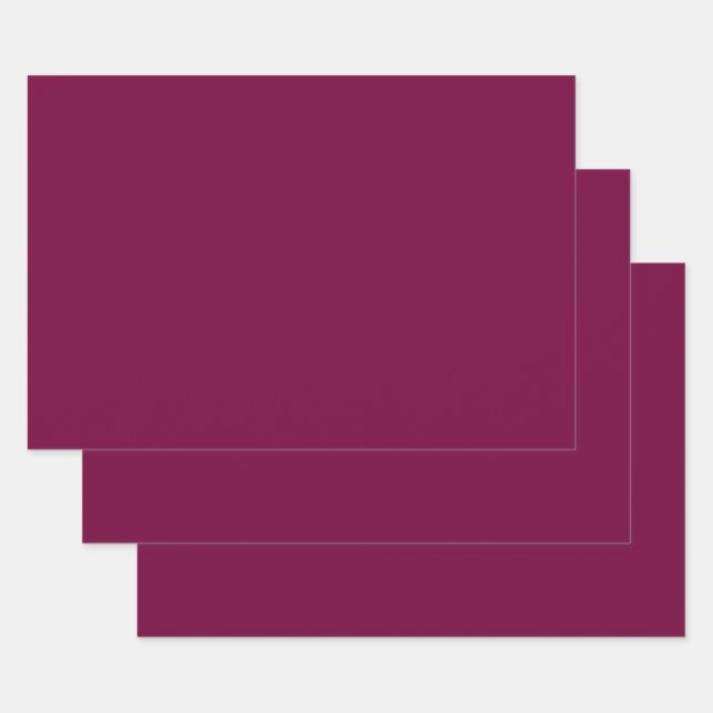 Feuille De Papier Cadeau Merlot (couleur solide)  (Lot)