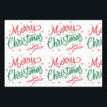 Feuille De Papier Cadeau Merry Christmas Wrapping Paper<br><div class="desc">Bring some holiday cheer to your gift giving this year with our Merry Christmas Wrapping Paper. This high quality wrapping paper features a festive red and green design that is sure to put a smile on the face of anyone who sees it.</div>