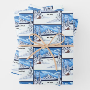 Feuille De Papier Cadeau Merveille d'hiver