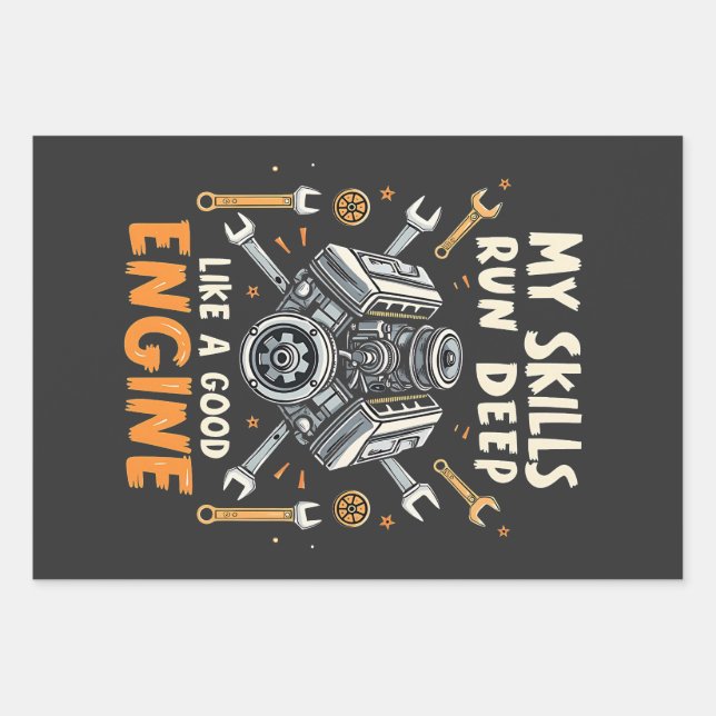 Feuille De Papier Cadeau Mes compétences fonctionnent profondément comme un (Devant)