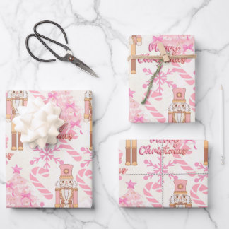 Feuille De Papier Cadeau Mes Flacons De Neige Rose