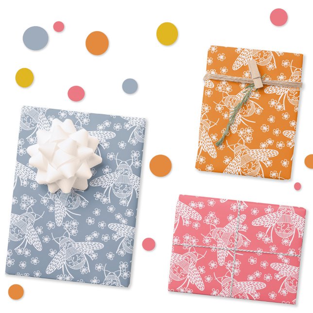 Feuille De Papier Cadeau Miel Bee (Créateur téléchargé)