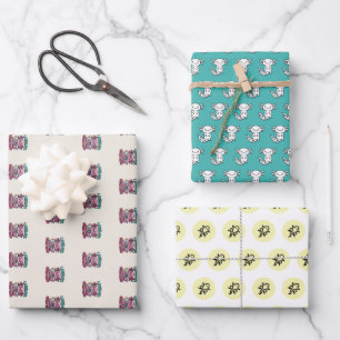 Feuille De Papier Cadeau Mignon Je Questions Axolotl nerd aztec avec des lu
