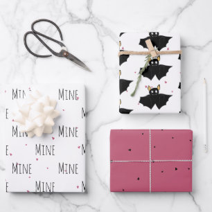 Feuille De Papier Cadeau "Mine Mine Mine Mine" Crazy mignonne Bat Love