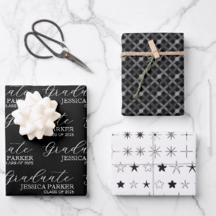 Feuille De Papier Cadeau Minimaliste de script moderne