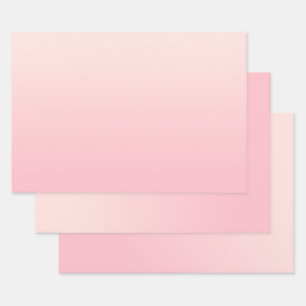 Feuille De Papier Cadeau Minimaliste Moderne Dégradé Rose Pastel