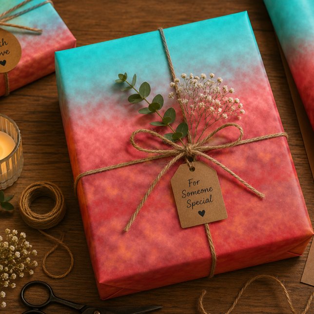 Feuille De Papier Cadeau Mirage Cramoisi (Créateur téléchargé)