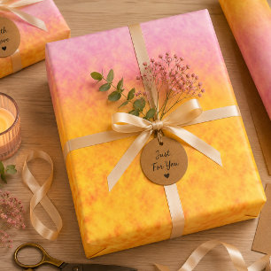 Feuille De Papier Cadeau Mirage de Pétales Dorés